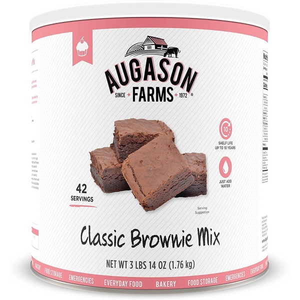 Augason Farms Fudge Brownie Mix 62oz #10 Can - (SHIPS IN 1-2 WEEKS).