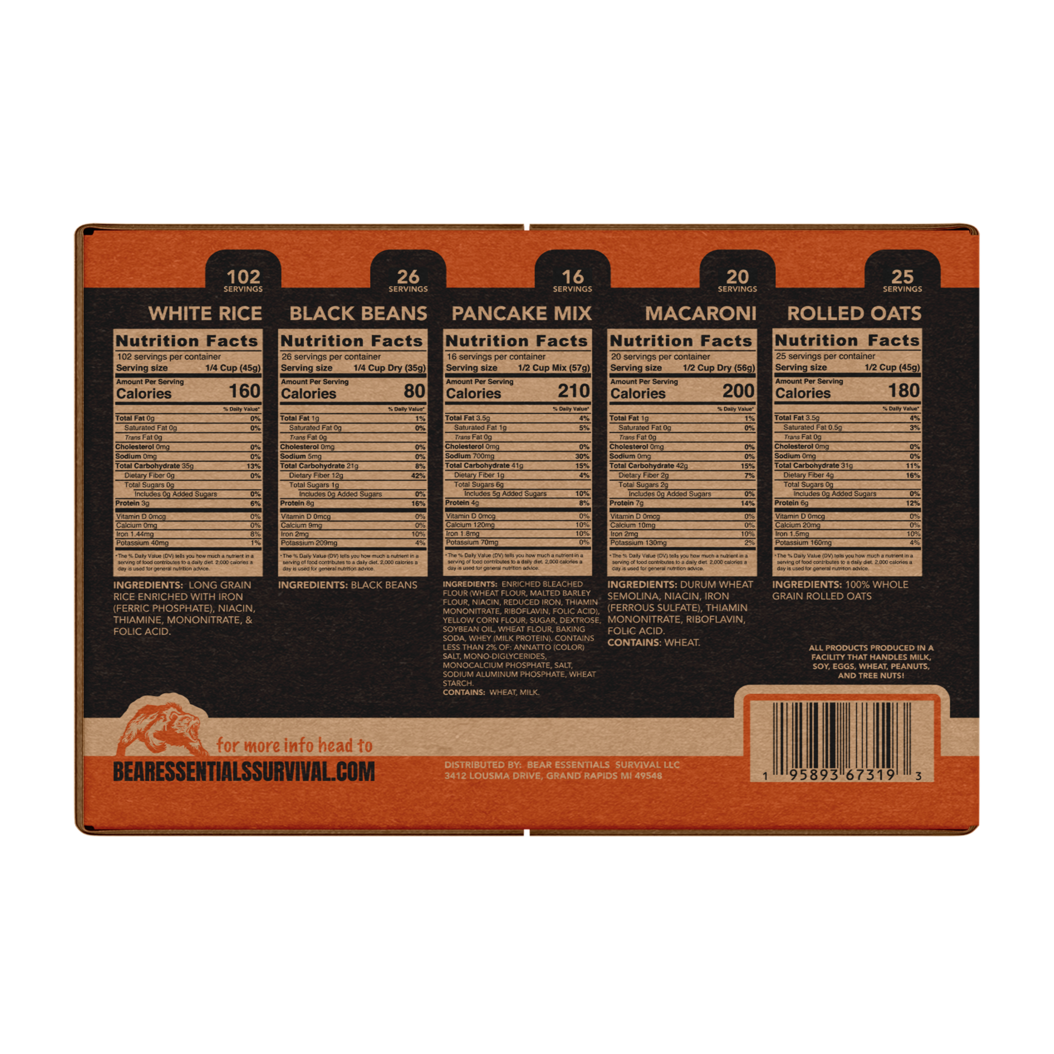 Bear Essentials Survival 1 Year Emergency Food Supply – Twenty-Four ...