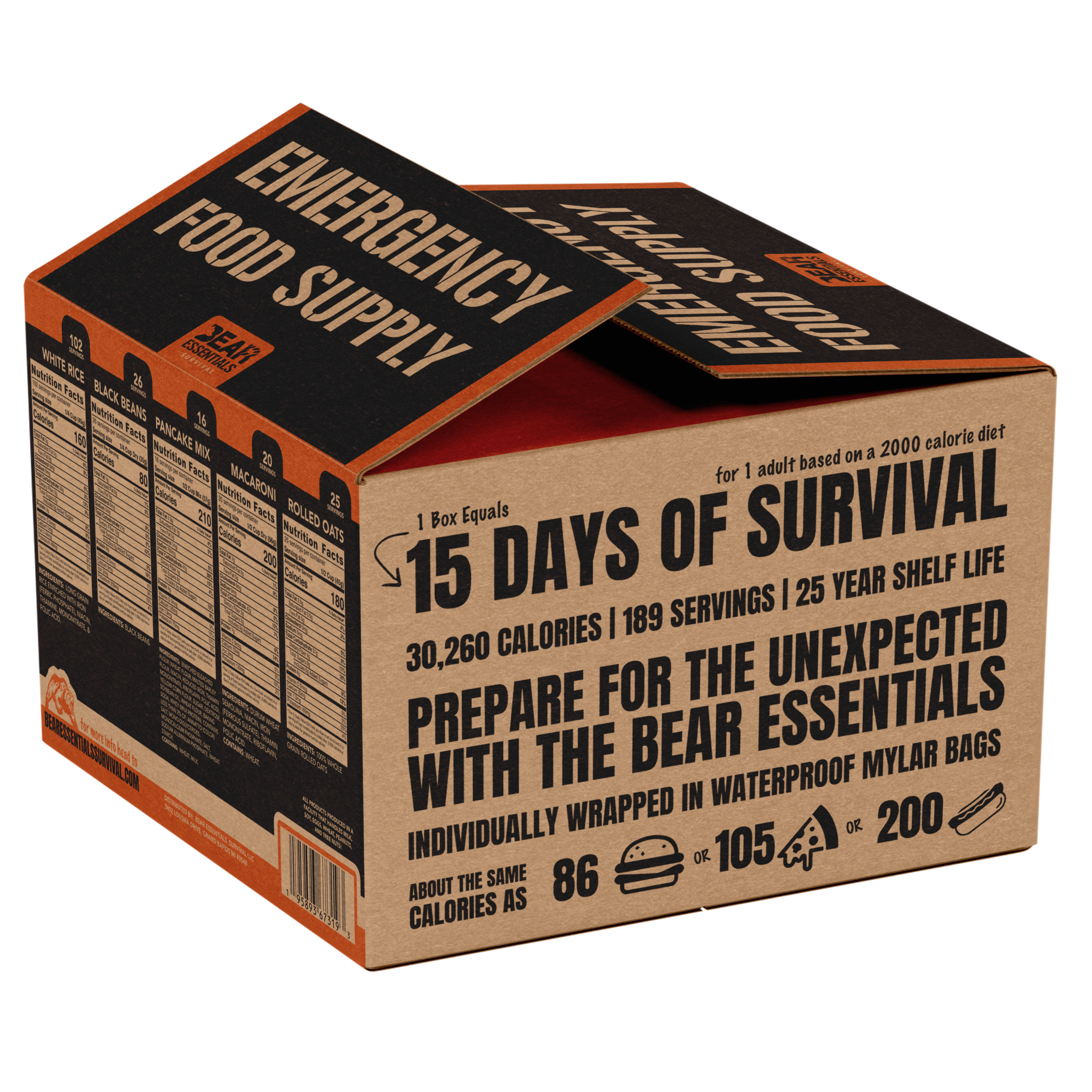 Bear Essentials Survival 1 Year Emergency Food Supply – Twenty-Four ...