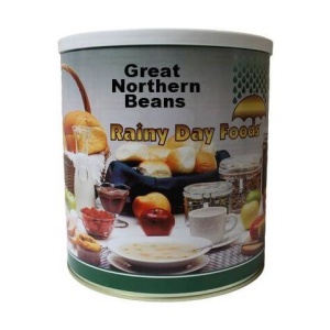 Great northern beans, rainy day.