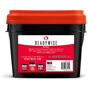 A bucket of ReadyWise lubricant on a white background.