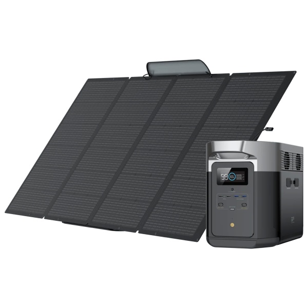 A solar panel with a battery and charger.