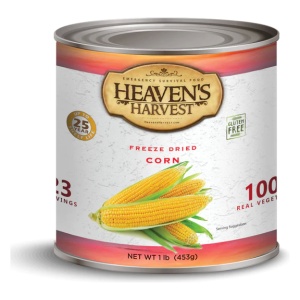 Heaven's Harvest Freeze-Dried Corn in a #10 Can - 23 Servings (SHIPS IN 1-2 WEEKS)