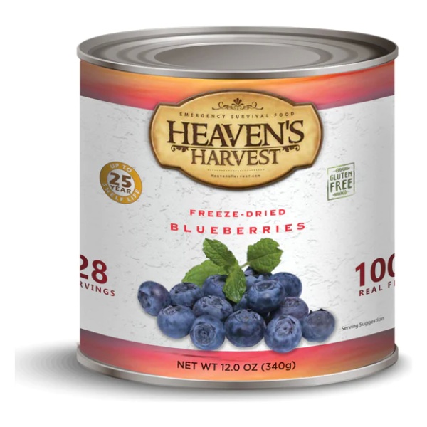 Heaven's Harvest blueberries canned dog food with 110 total servings.