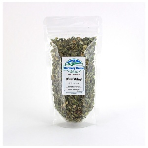 A bag of Harmony House Dried Celery on a white background.