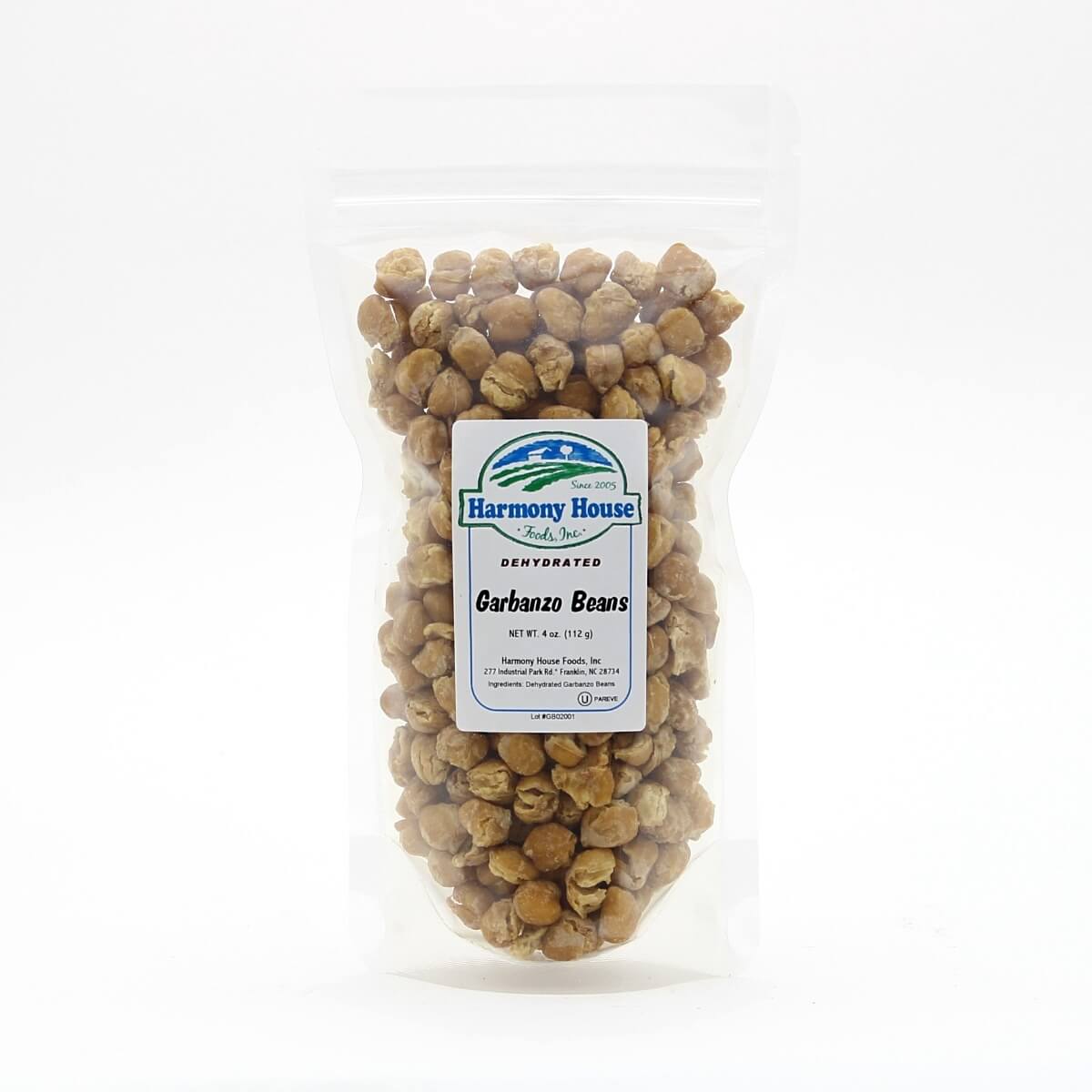 Harmony House Garbanzo Beans (4 oz) – (SHIPS IN 1-2 WEEKS) - PrepSOS.com