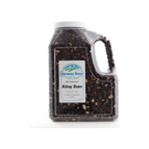 A jug of black beans.