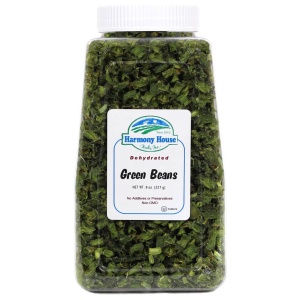 Harmony House Dried Green Beans (8 oz) on a white background.