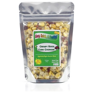 A bag of corn on the cob on a white background.