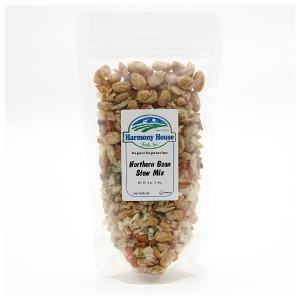 A bag of mixed nuts on a white background.