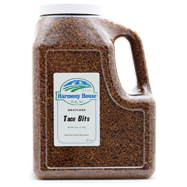 A gallon of tea blitz on a white background flavored with Harmony House Taco Flavored Bits.