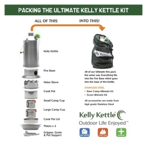 The ultimate emergency food storage kelly kettle kit.