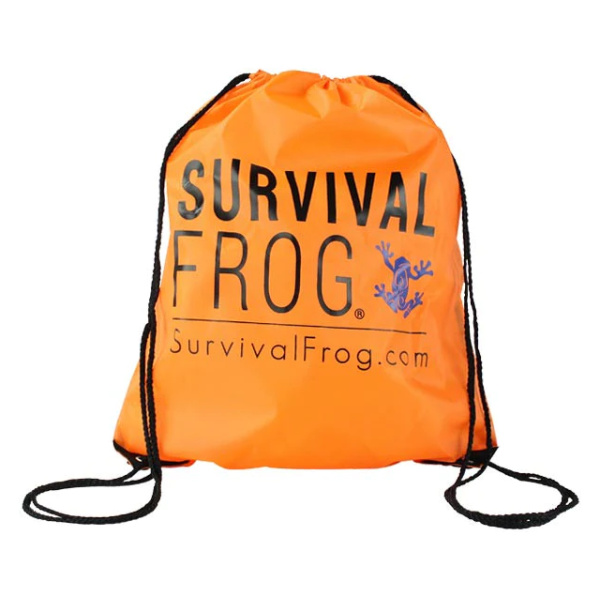 Orange drawstring bag by Frog & Co.