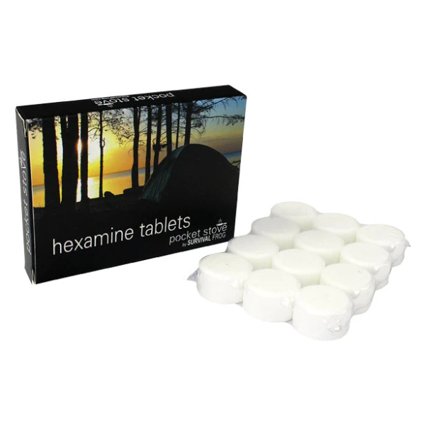 Frog & Co offers a convenient box of Smokeless Hexamine Fuel Tablets.