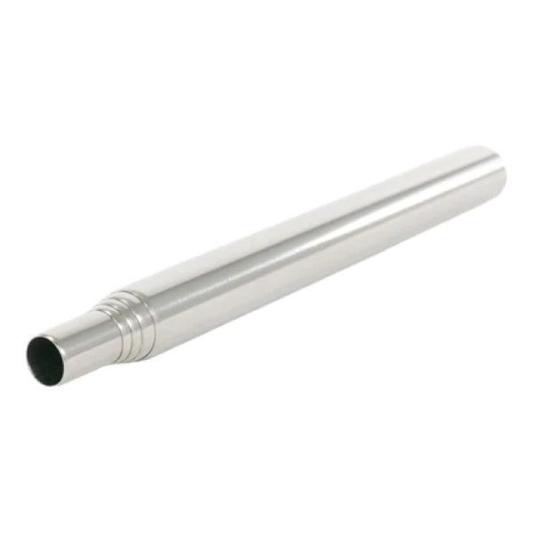 A stainless steel tube on a white background available for immediate shipment from Frog & Co.