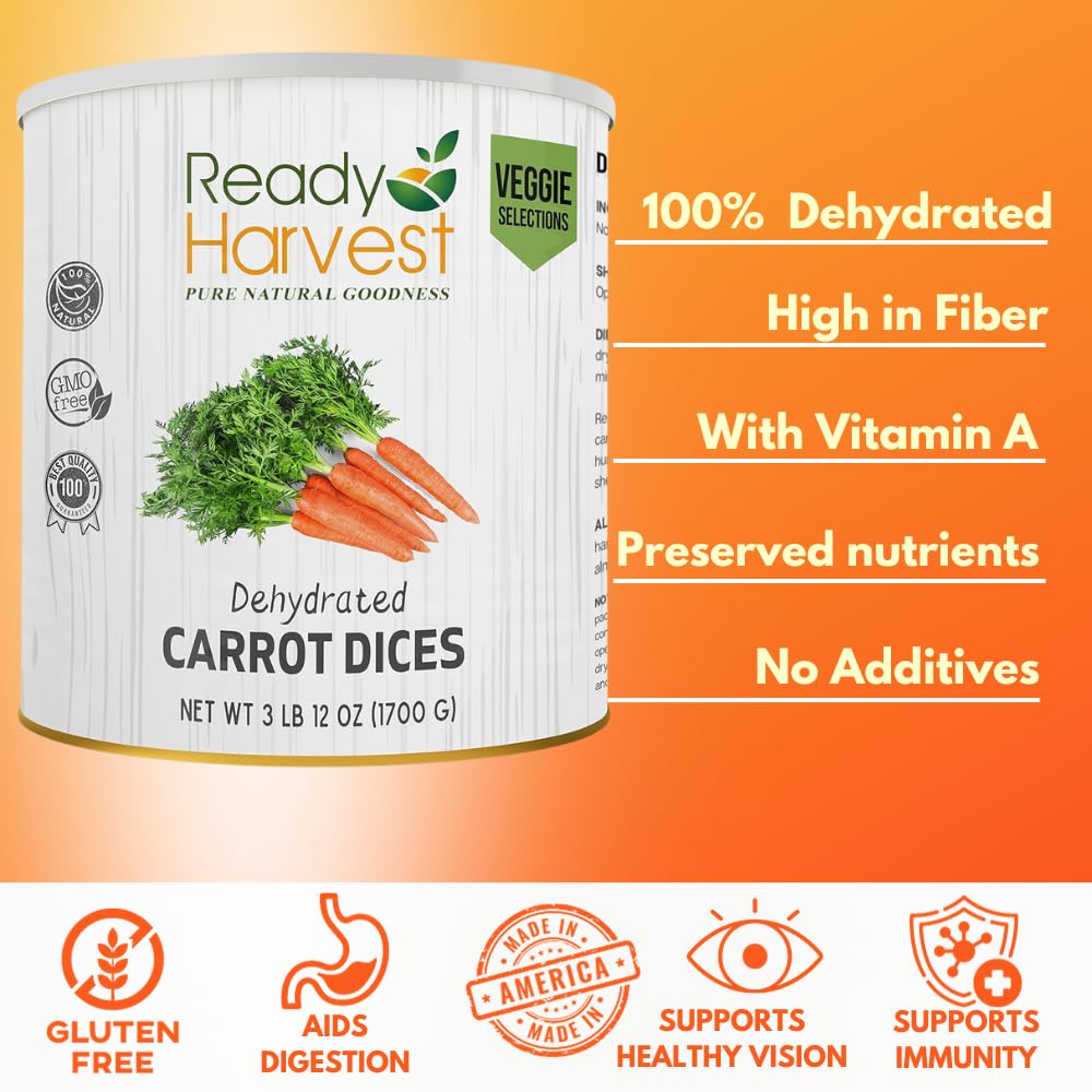Ready Harvest Dehydrated Carrots (20-Year Shelf Life